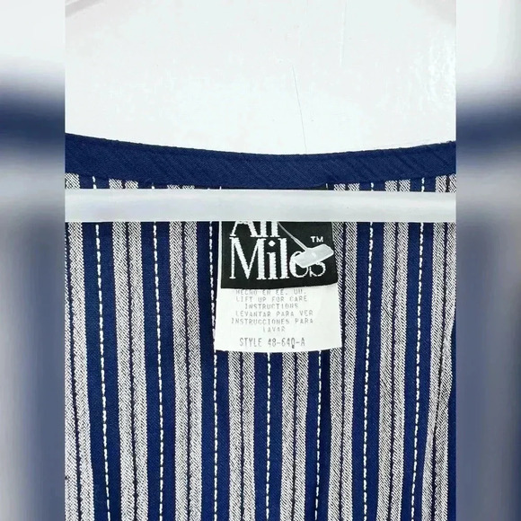 Vintage 90s Y2K Ali Miles Blue Vest TRENDING Size L - Picture 2 of 3